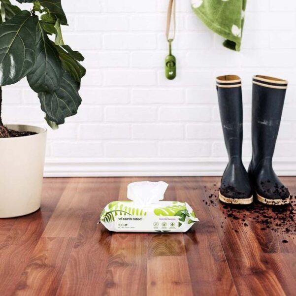 VÅDSERVIETTER TIL HUNDE | Biobaseret vådservietter til hunde uden duft | EARTH RATED 100 stk. - Image 4
