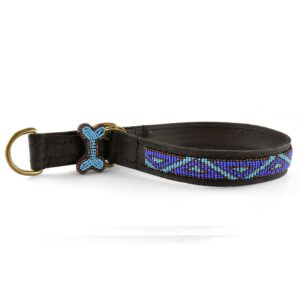 HUNDEHALSBÅND Kabaka blue | Håndlavet halsbånd med perler