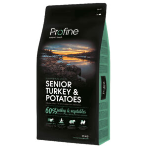 Profine Senior Turkey & Potatoes er et komplet Super Premium fuldfoder til ældre hunde.